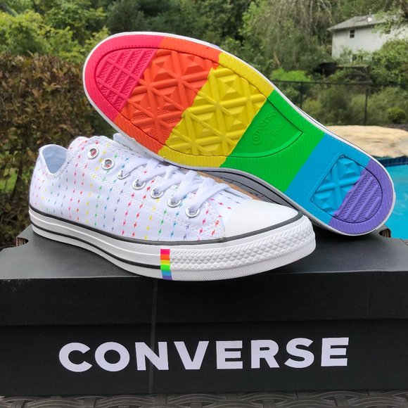 rainbow lightning bolt converse